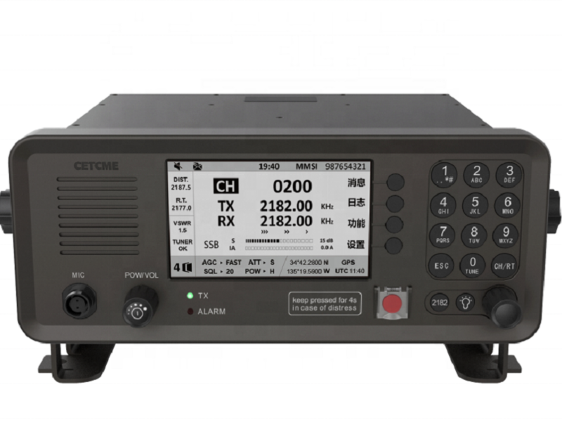 안테나 튜너와 해양 MF/HF 라디오를 WT-6000. SSB, AM, DSC 작동 모드