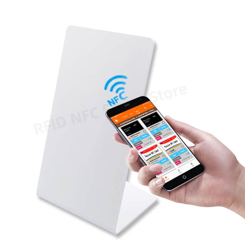 Suporte personalizado NFC para Google Review, Mesa Stand NFC, Display programável, Cartão NFC, Google Review, 13,56 MHz