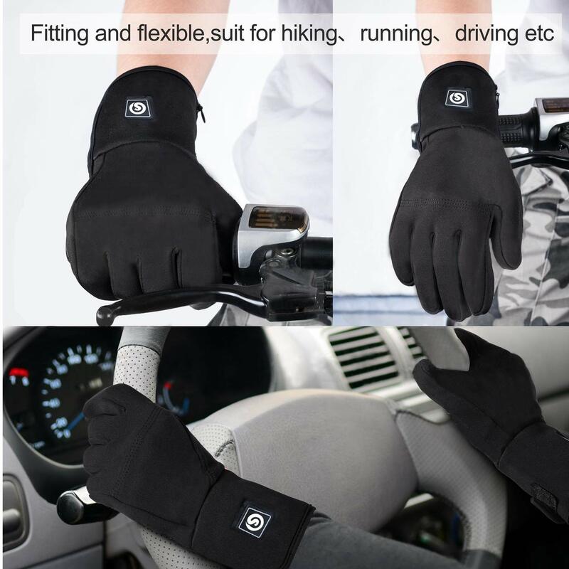 Beheizter Handschuh für Männer und Frauen, wiederauf ladbare elektrische Batterie, Reiten, Ski, Snowboarden, Wandern, Radfahren, Jagd, dünn