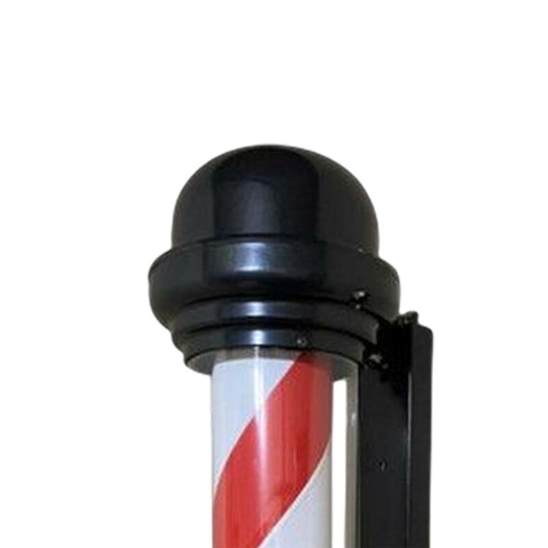 Luz giratoria de poste de barbería, señal de luz de estilo Vintage, lámpara de rayas para interiores