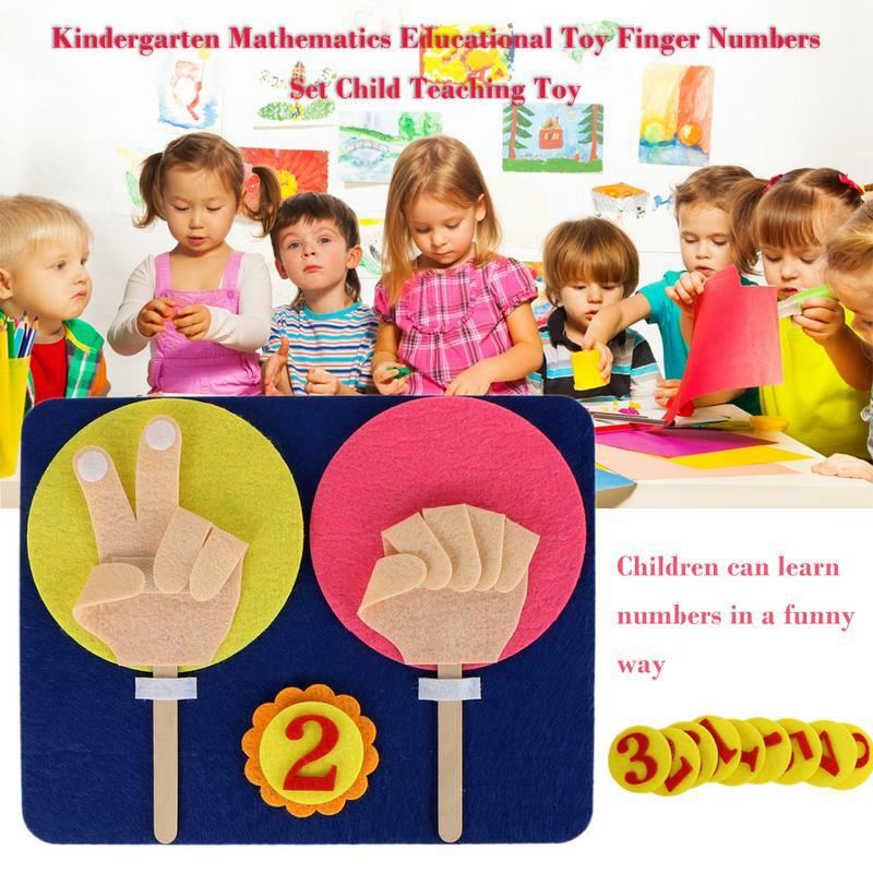 رياض الأطفال الرياضيات لعبة تعليمية أرقام الاصبع مجموعة لعبة تعليم الطفل