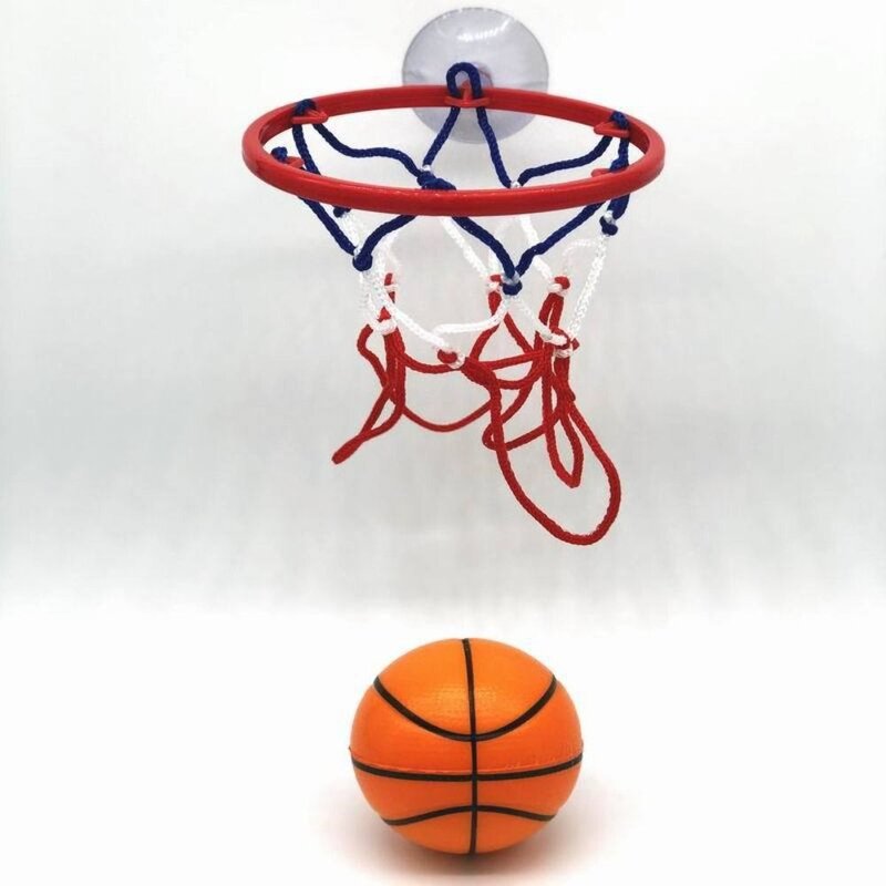 Plastic Funny Basketball Hoop Toy Kit Sports Game Toy Sensory Training Basketball No-punch Mini Exercise
