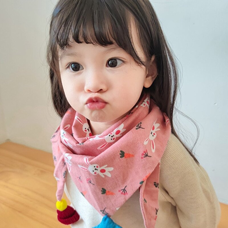 Cartoon Patterned Scarf Versatile Neck Scarf for Boys Girls in Chilly Weather Dropship