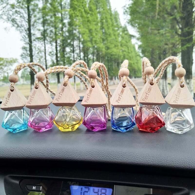 8ml Car Diffuser Bottle Refillable Hanging Ornament Hanging Car Perfume Bottle Mini Scent Perfume Bottles