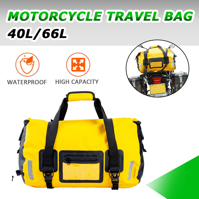 Bolsas traseras de equipaje para motocicleta, bolsa de viaje impermeable para asiento trasero deportivo, Para BMW R1200GS, SUZUKI DL650, 40L, 66L