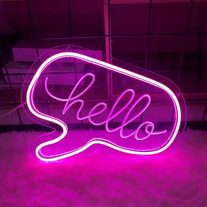 12 kolorów witaj Neon znak grawerowania konfigurowalne świecące litery Led do dekoracji pokoju gier na Halloween lampa neonowa dekoracje ścienne