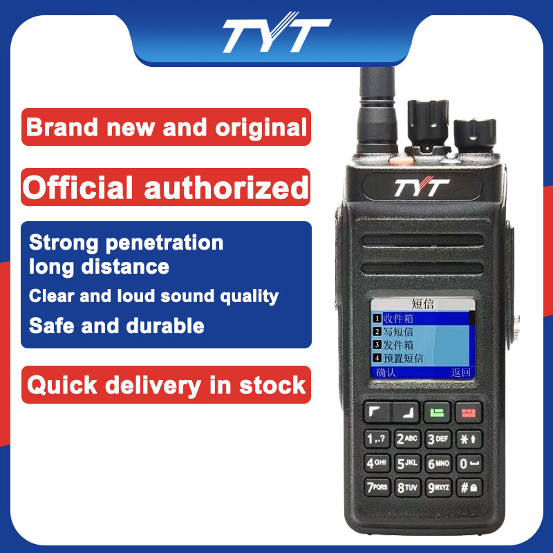 TYT MD-398 DMR Walkie Talkie digitale UHF 400-470Mhz impermeabile IP67 10W potenza MD 398 2800mAh Radio bidirezionale portatile
