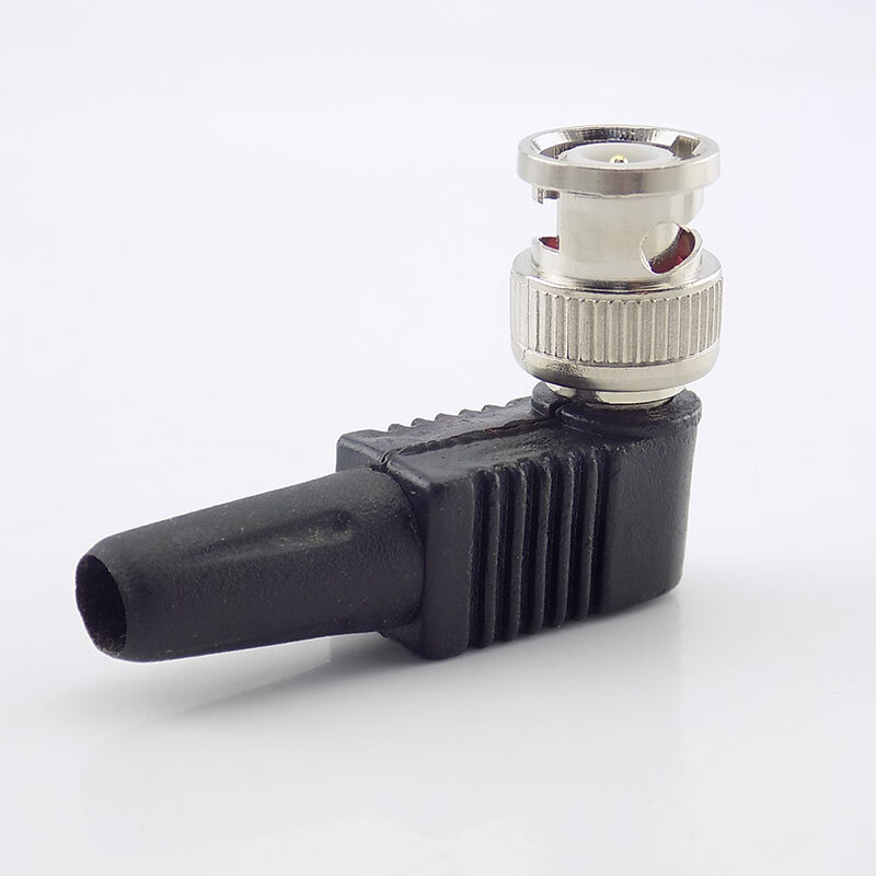 Conector BNC con enchufe macho para videovigilancia, Cable Coaxial RG59, adaptador trasero de plástico para cámara CCTV, Audio y vídeo, a7