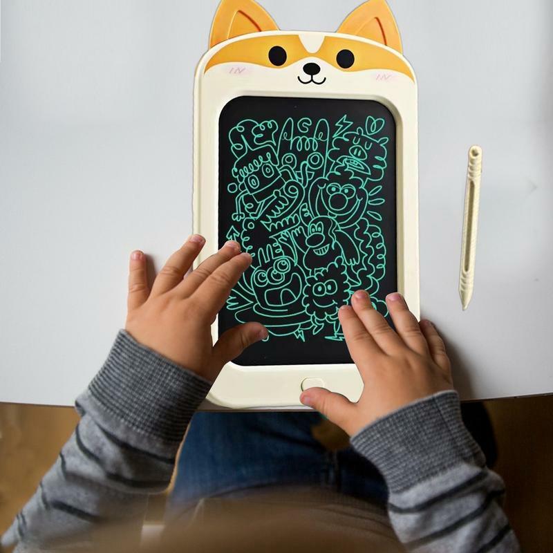Tablet menulis LCD untuk anak-anak, pelindung mata, Tablet menggambar LCD untuk anak-anak dapat dihapus dapat digunakan kembali mainan menggambar pendidikan alas corat-coret
