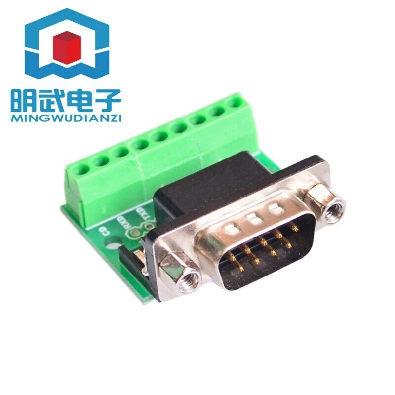 DB9 Male and Female Head Transfer Screw Terminal 9-pin 9-hole RS232 RS485 Conversion Board