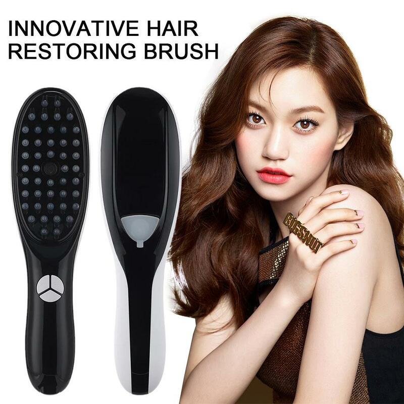 Electric Massage Comb Micro Current Head Meridian Massager Therapy Scalp Blue Comb Spray Massager Red Light Hair Brush P7S3