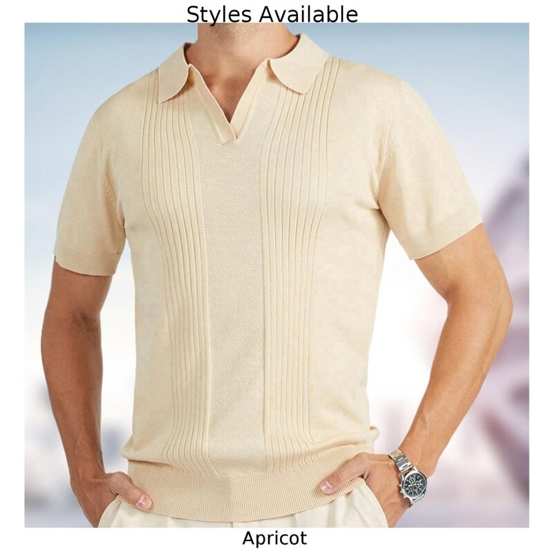 Top Shirt Short Sleeve Solid Color Streetwear Pullover Top Breathable Vintage Business Casual Classics Fashion