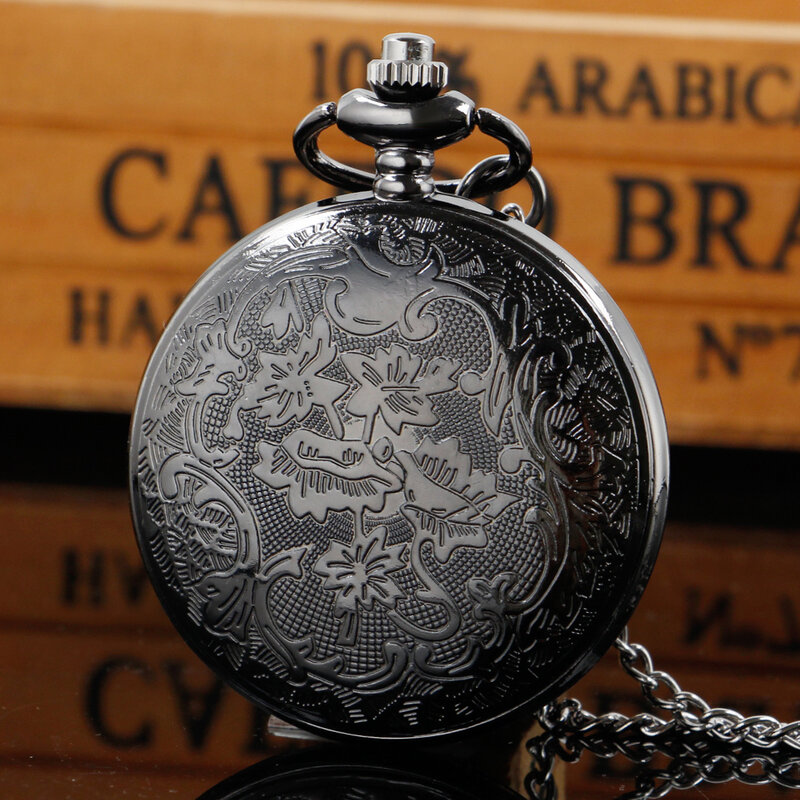 Orologio da tasca antico numero romano Fob Watch Steampunk ciondolo collana con orologio a catena al quarzo miglior regalo per uomo donna