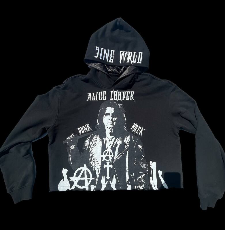Sweater cetakan karakter Gotik dengan hoodie cetak huruf yang dapat dibuka, atasan kualitas tinggi Amerika, hoodie merek trendi pria y2k