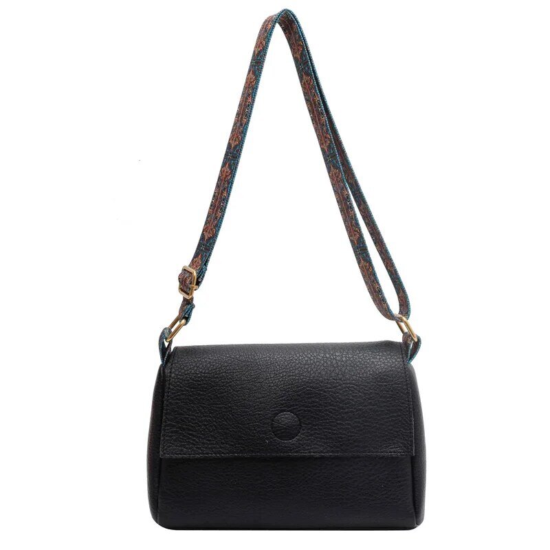 Solid Leather Tote Crossbody Bag for Women 2024 Tend Female Simple Shoulder Side Bag Quality Female Handbags and Purses