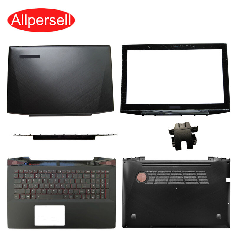 Laptop Case Voor Lenovo Y50 Y50-70 Top Cover/Screen Frame/Palmrest Case/Bodem Shell/Scharnierende Cover/Netwerkkabel Poort Cover
