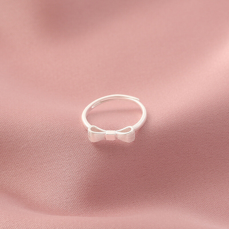 BF نادي 925 فضة خاتم للنساء مجوهرات سلسلة القوس الاصبع المفتوحة Vintage حلقة اليدوية الحساسية للحزب هدية عيد