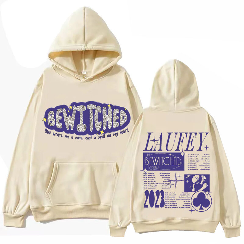 Bewitched Laufey Camisola de manga comprida casual, presente para fãs de música, primavera e verão 2024