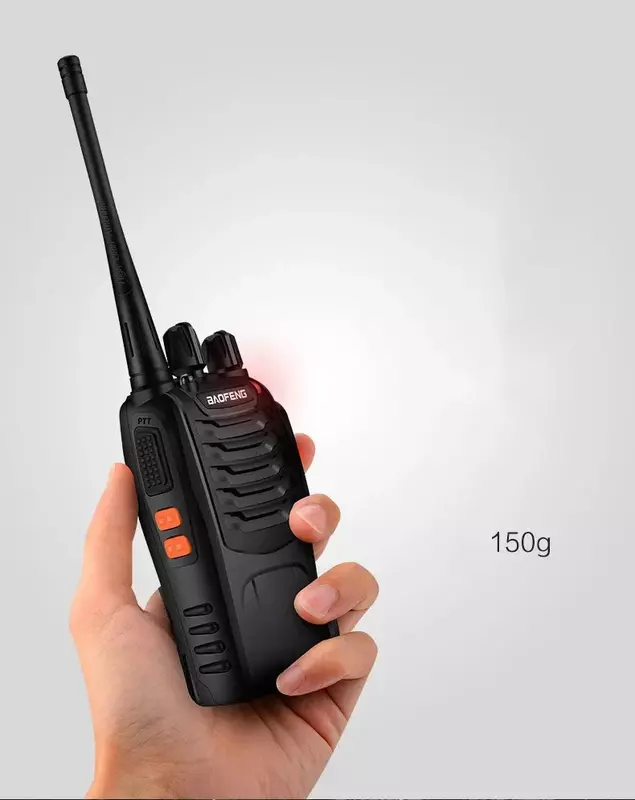 Walkie-talkie BF-888S, Radio bidireccional de largo alcance, UHF, 5W, 400-470MHz, BF888s, H777, para hotel de caza