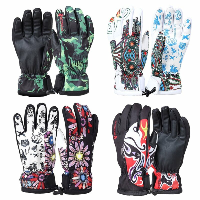 Professional Ski Gloves Windproof Waterproof Non-slip Snow Skating Skiing Gloves Cotton Warm Gloves For Men Women