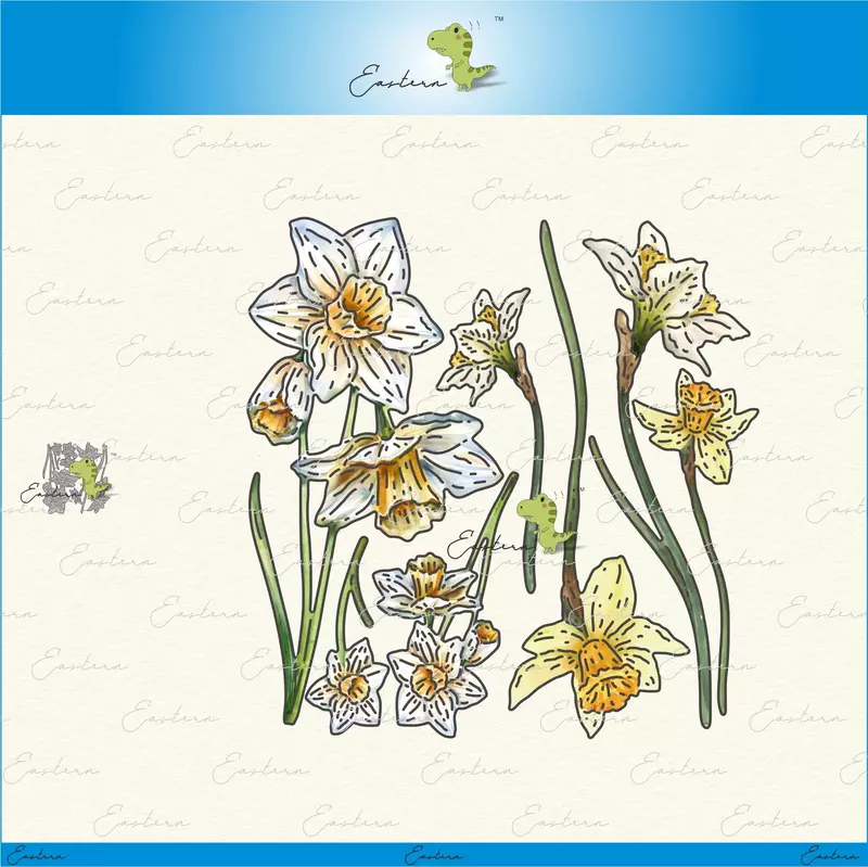 Daffodil Blooms Die Set Logam Pemotong Dies 2023 Baru Diy Cetakan Scrapbooking Kertas Membuat Mati Potongan Kerajinan Dicetak Lembar