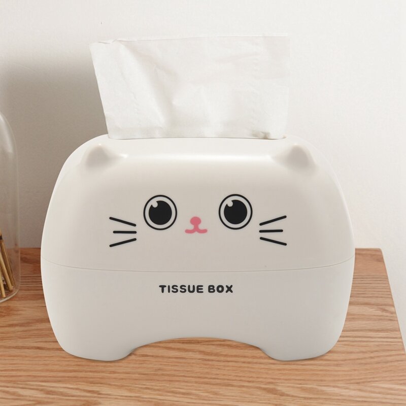 Facial Tissue Box, Tissue Dispenser Paper Towel Box, Cartoon Tissue Container For Home / Office Decoration