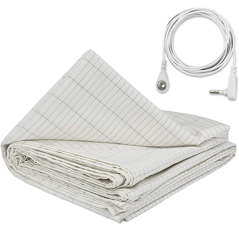 Harness the Energy of the Earth during Sleep with our Grounding Sheet Silver Fiber Conductive Material (27x52in)