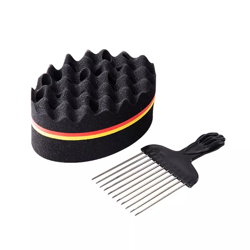 Ademend Perm Styling Borstel Zwarte Mensen Twist Haar Spons Afrikaanse Golvend Afro Dreadlocks Vuile Vlecht Wrijving Hair Care Tool