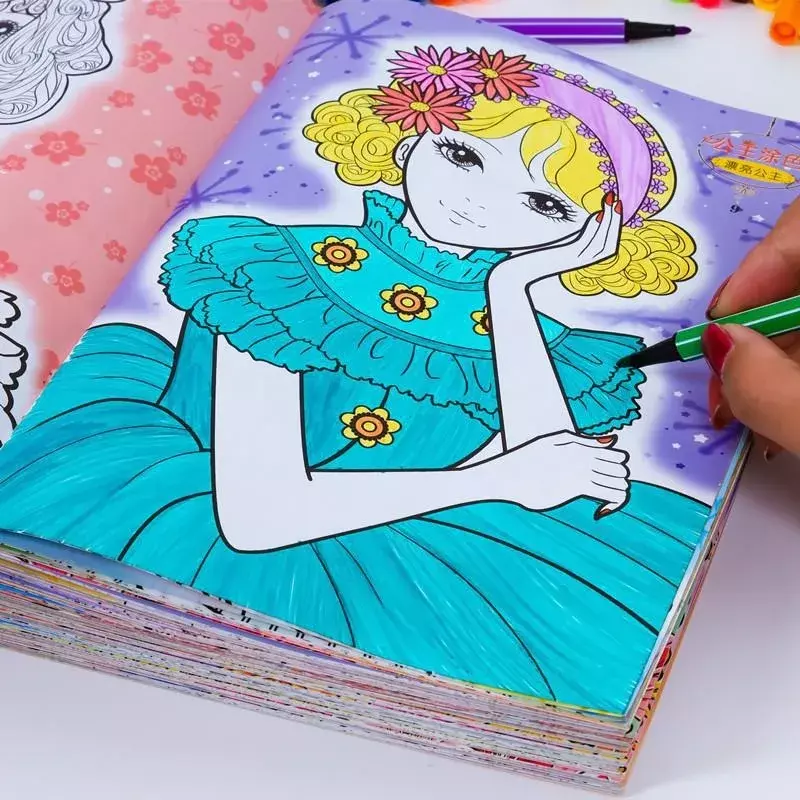 Princess Coloring Picture Book, Kindergarten Educação Infantil Puzzle, Graffiti Iluminismo