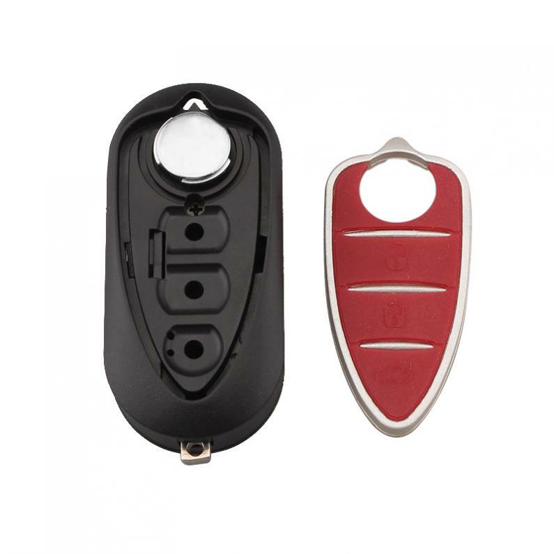 Casing cangkang kunci jarak jauh mobil 3 tombol casing kunci cocok untuk Alfa Romeo Mito / Giulietta 159 GTA