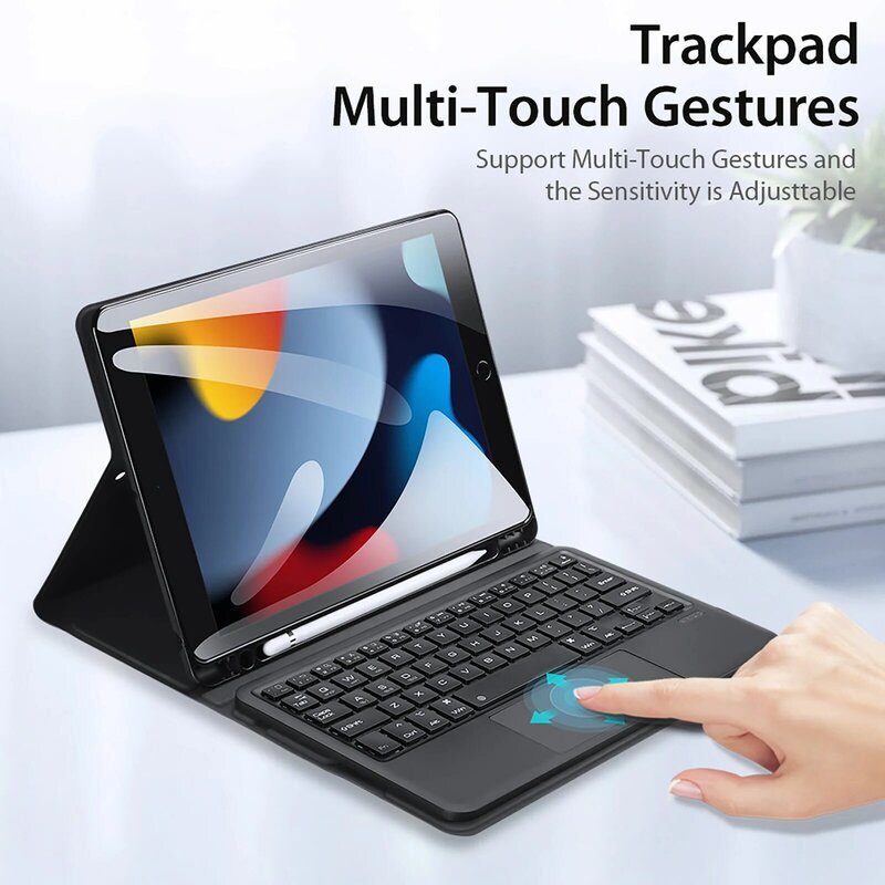 DUX-teclado inalámbrico para tableta y PC, Funda de cuero con Bluetooth, multitáctil, para iPad 10, 2022 Pro, 11, 12,9, Air 4, 5