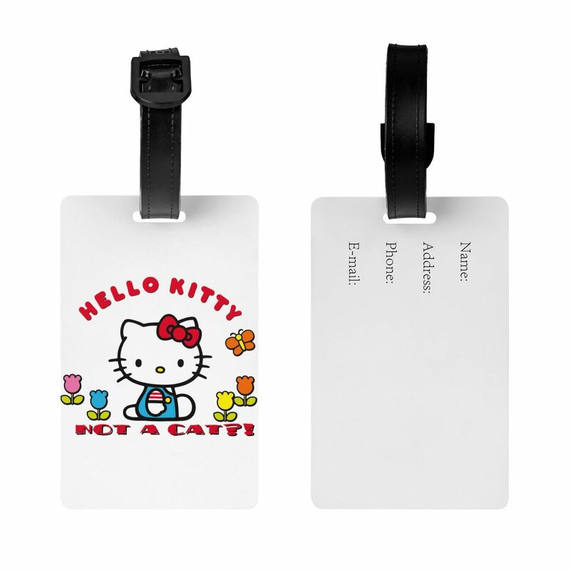 Niestandardowa etykieta bagażowa Hello Kitty Sanrio niestandardowa etykietki na bagaż z imiennym identyfikatem prywatności