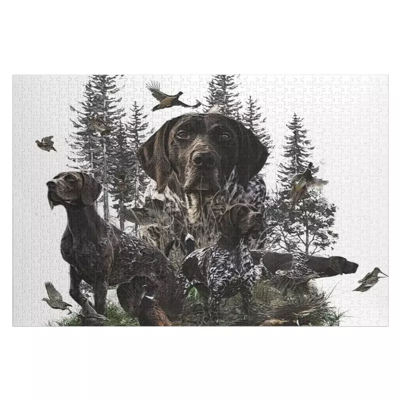German Shorthaired Pointer, Bird hunting season Jigsaw Puzzle Personalized Toys Christmas Gifts Puzzle