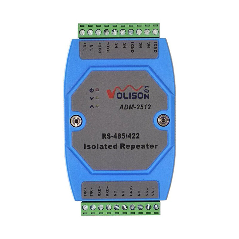Repetidor de aislamiento fotoeléctrico ADM-2512 RS485/422, amplificador RS422 a 485, aislador de grado Industrial