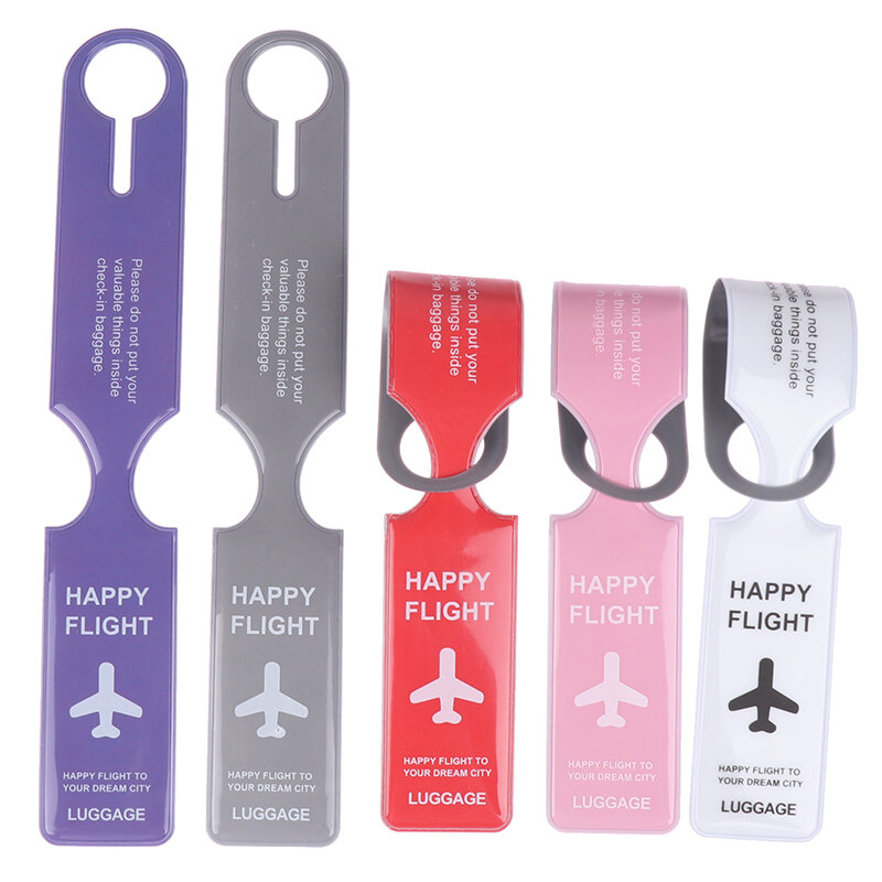 Etiquetas para equipaje, correas para equipaje, identificación de nombre de maleta, etiquetas identificativas, accesorios de PVC para avión, 1 piezas