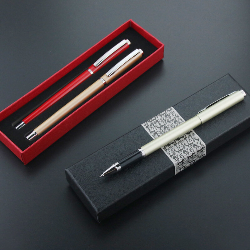 0.5mm wysokiej jakości biznes długopis Signature metalowe atrament do długopisu żelowego pióro szkolne materiały biurowe do pisania papeterii długopis 040389