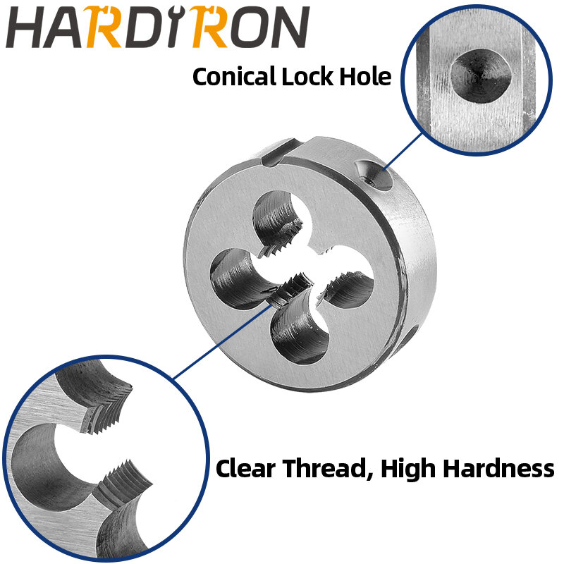 Hardiron M8.5 X 0.75 Tap and Die Set Right Hand, M8.5 x 0.75 Machine Thread Tap & Round Die