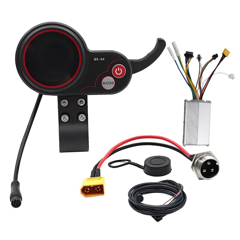 Thumb Throttle LCD Display Meter, Peças do Kit de Controlador para Zero 8, 9, 10, 8X, 10X Scooter Elétrico, QS-S4, 36V-60V, 48V, 800W