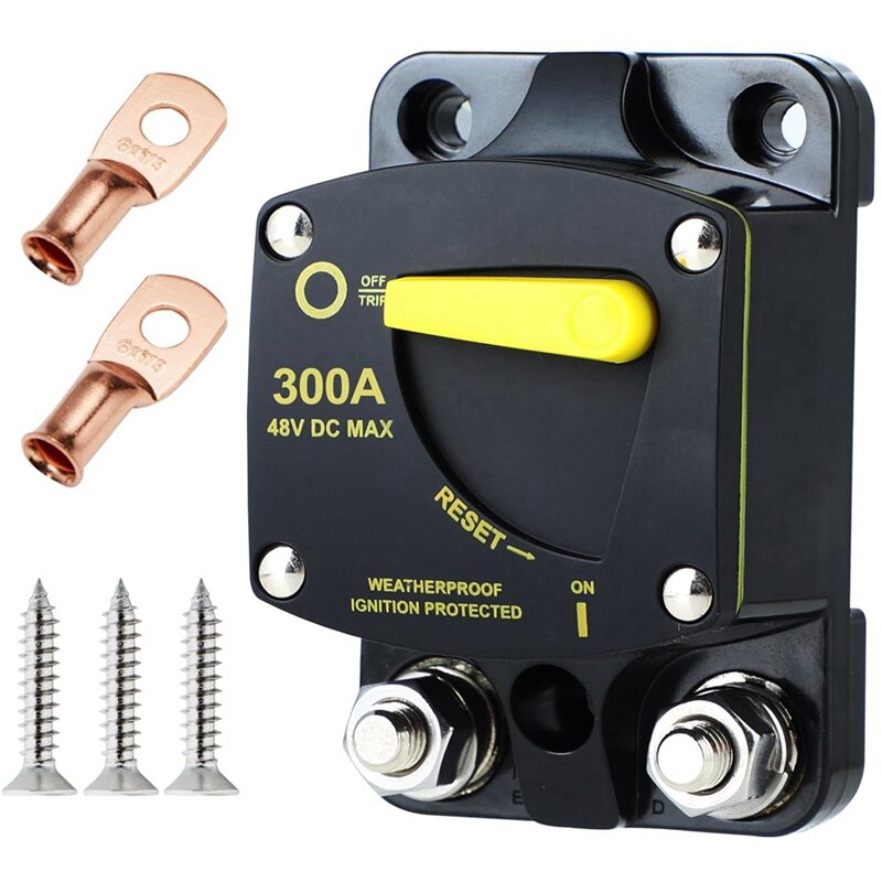 Circuit Breaker With Manual Reset Switch High Amperage For Marine Rvs Yacht Trolling Boat Battery Solar System