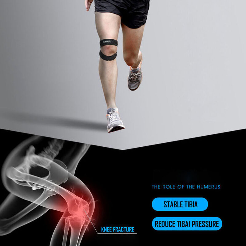 Pelindung lutut dapat bernafas ganda, pelindung tempurung lutut silikon olahraga berlari gunung