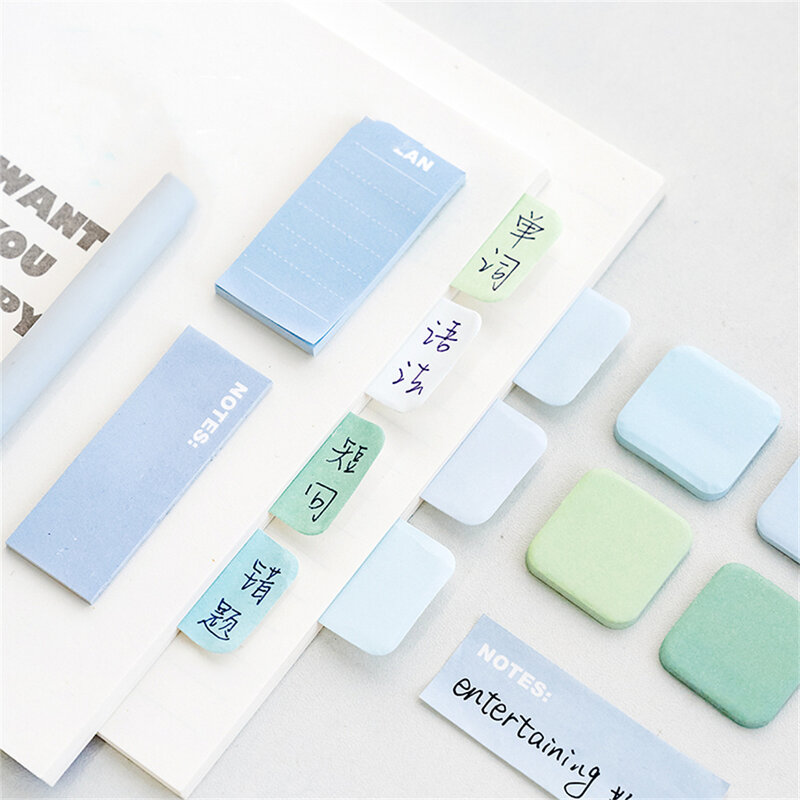 Mini Sticky Notes Set debole Secret 210 fogli 7 colori Memo Pad etichetta adesiva diario Planner adesivi Office School A7155