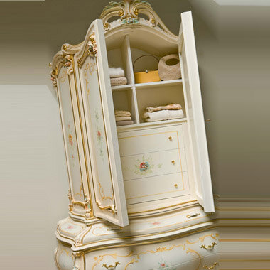 Furniture and wardrobe for children's rooms in villas