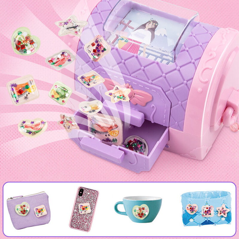 DIY Sticker Maker Toys DIY Handmade Creative Princess Handbag 3D Stickers Machine Early Learning Educational Party Toy For Girls