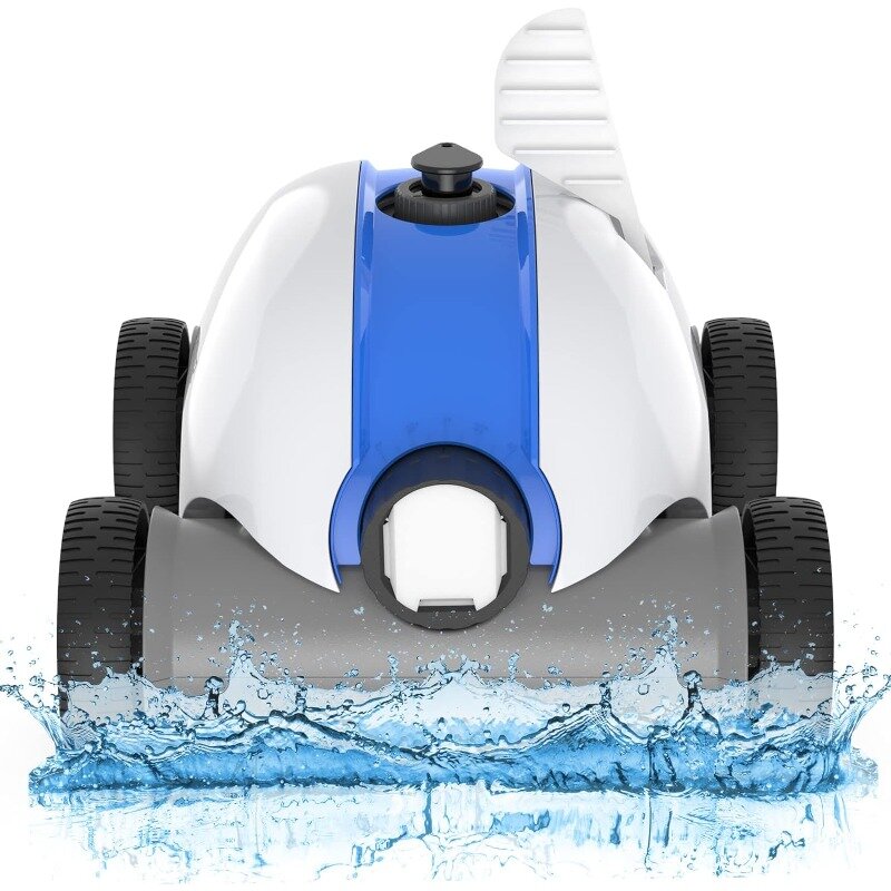 Rock&Rocker Cordless Robotic Pool Cleaner, Automatic Pool Vacuum with 60-90 Mins Working Time, Rechargeable Battery