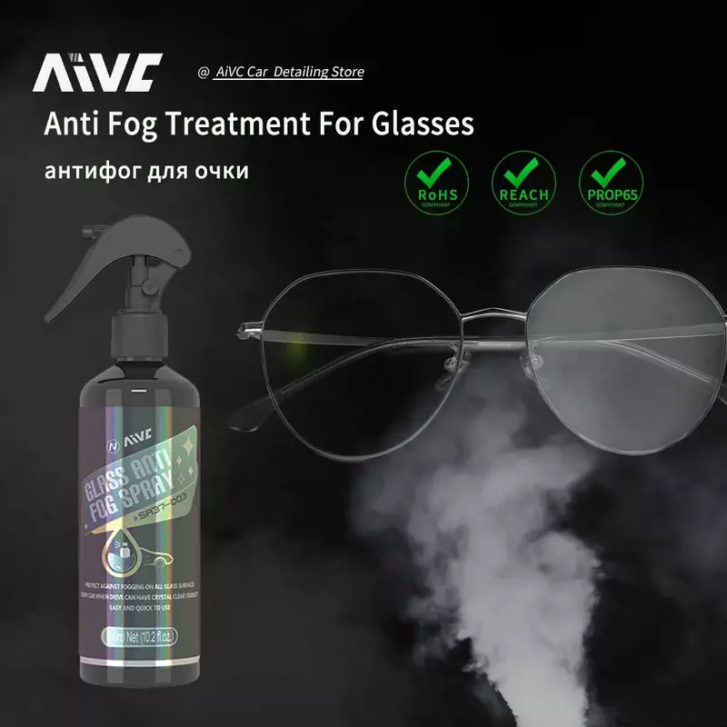 Glass Anti Fog Coating Spray Winter Car Interior Windshield Long Lasting Prevent Fogging Clear Vision Fog Repellent Mirror Clean