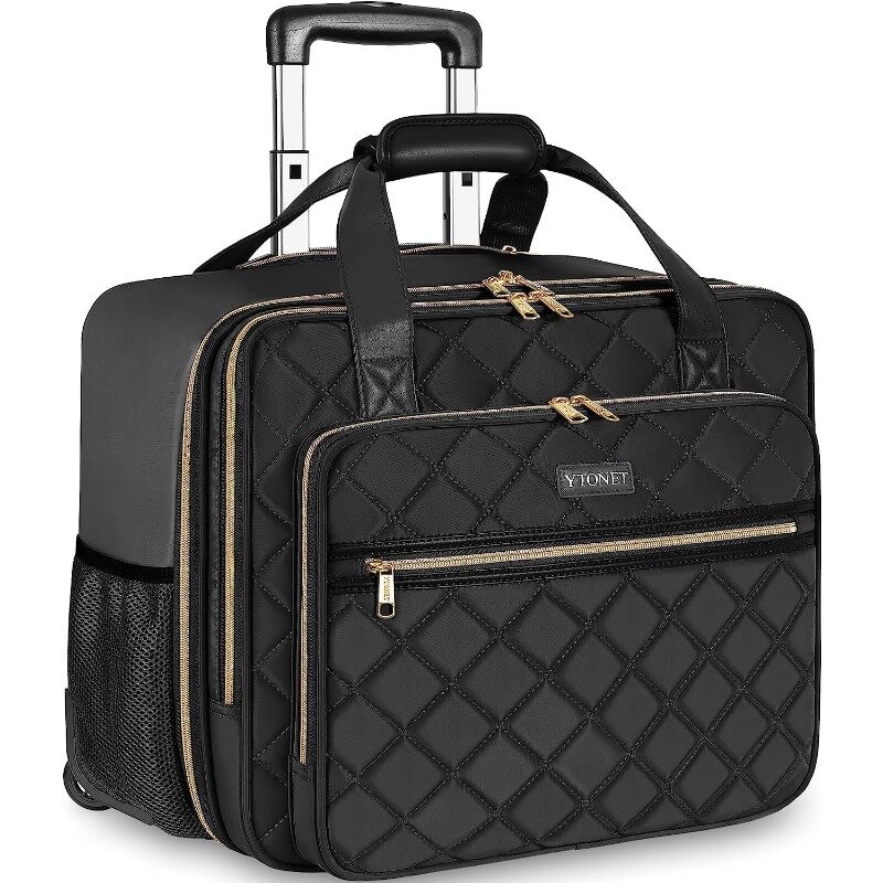 17,3 дюймовая сумка для ноутбука с колесами, сумка для компьютера, рюкзак для ноутбука, для работы, путешествий, колледжа, бизнеса, жены, мамы, черного цвета