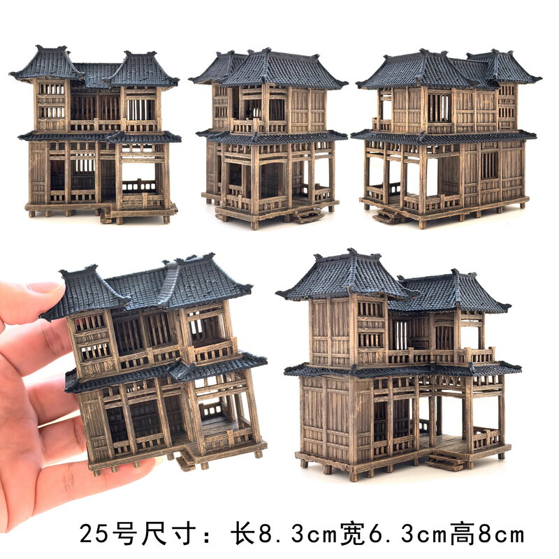 Miniatur lanskap mikro Dekorasi tangki ikan Bonsai Dekorasi Desktop Rockery Pavilion antik arsitektur Dekorasi Rumah