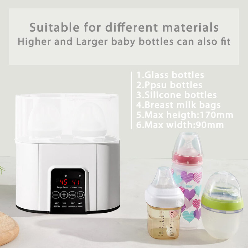 Garrafa De Leite Do Bebê Inteligência Temperatura constante Milk Warmer Esterilizadores Baby Feeding Bottle Food Wipes Warmer Chauffe Biberon