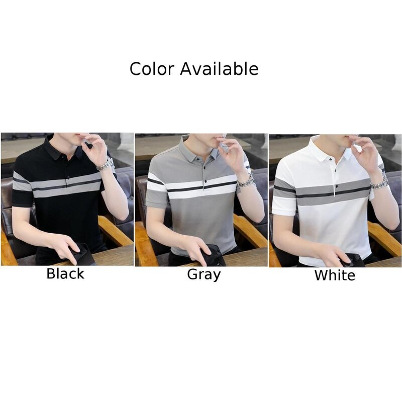 Men Top Top Tops Slim T Shirt Business Button Collar Casual Dress Shirt Formal Short Sleeve For Men Affordable
