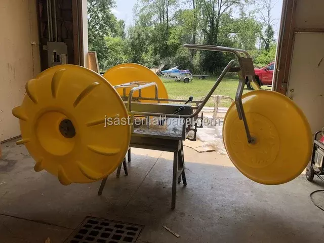 Fiberglass material 3 big wheels water trike for kids and adults pedal boat water tricycle for sale aqua cycle water trikes